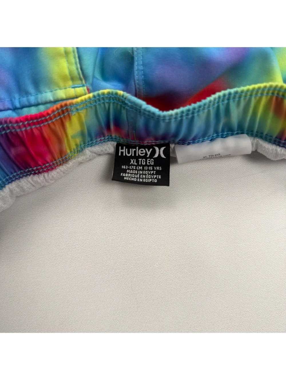 Hurley Swim Shorts Tie-Dye Spirals Elastic Waist XL